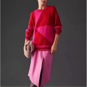 MOTHER The Easy Drop Oversized Knit Jumper Sweater Alpaca Wool Blend Size Large